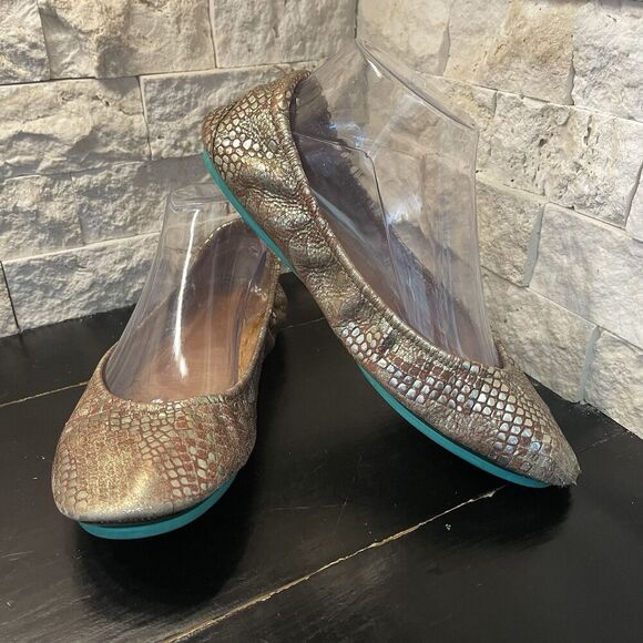 Tieks Shoes - Tieks Wild Copper Ballet Flats Shoes Women Teal Bronze Size 8